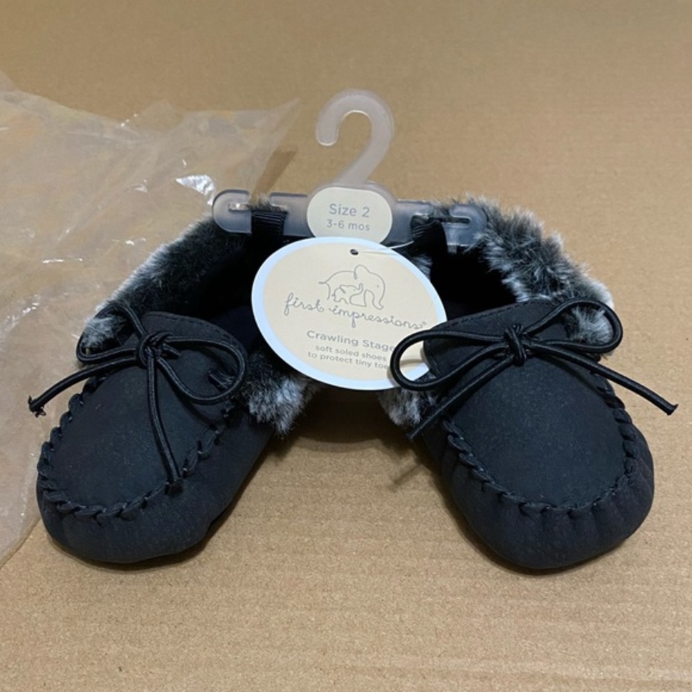 Baby boy moccasin slippers adorable